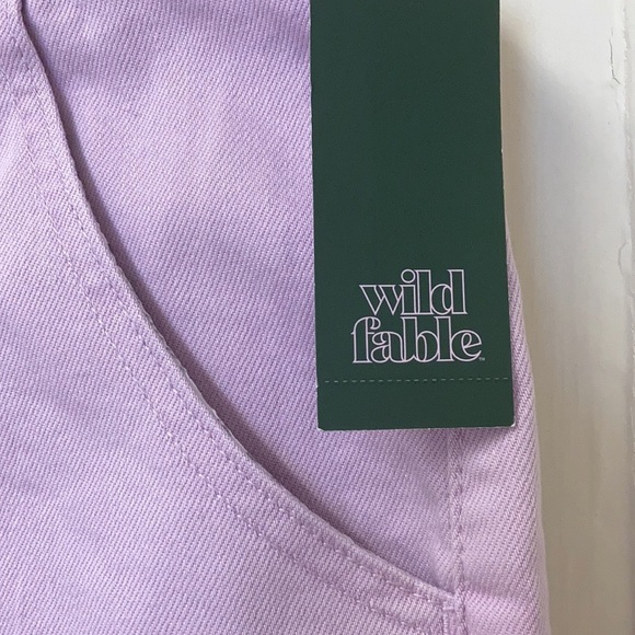 Size 18, pale lavender cotton pleated high rise shorts, by Wild Fable - Picture 3 of 7